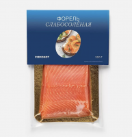 Форель морская, филе малосоленая в вак. упаковке Premium