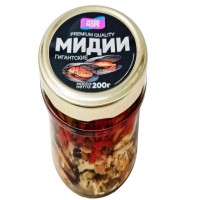 Мидии в масле с копченой паприкой 200 гр ст/б